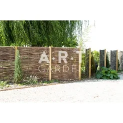 Panneau Claustra En Noisetier Tressé En Horizontal Qualité Pro. Clôture Naturelle Bois -Promos Vert Reve Boutique panneau claustra en noisetier tresse en horizontal qualite pro cloture naturelle bois 1 5