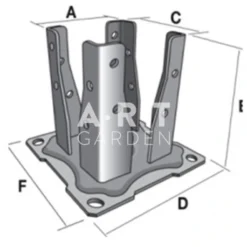 Pied De Poteau à Fixer Au Sol Collstrop